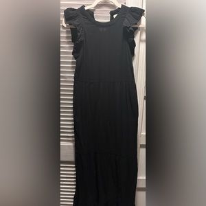 Universal Thread Flutter Sleeve Black dress